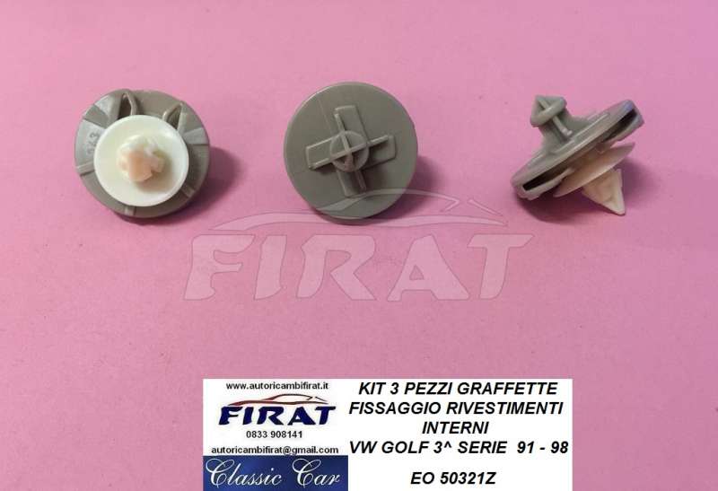 GRAFFETTE FISSAGGIO RIVESTIMENTI INTERNI VW GOLF 3^(50321Z)